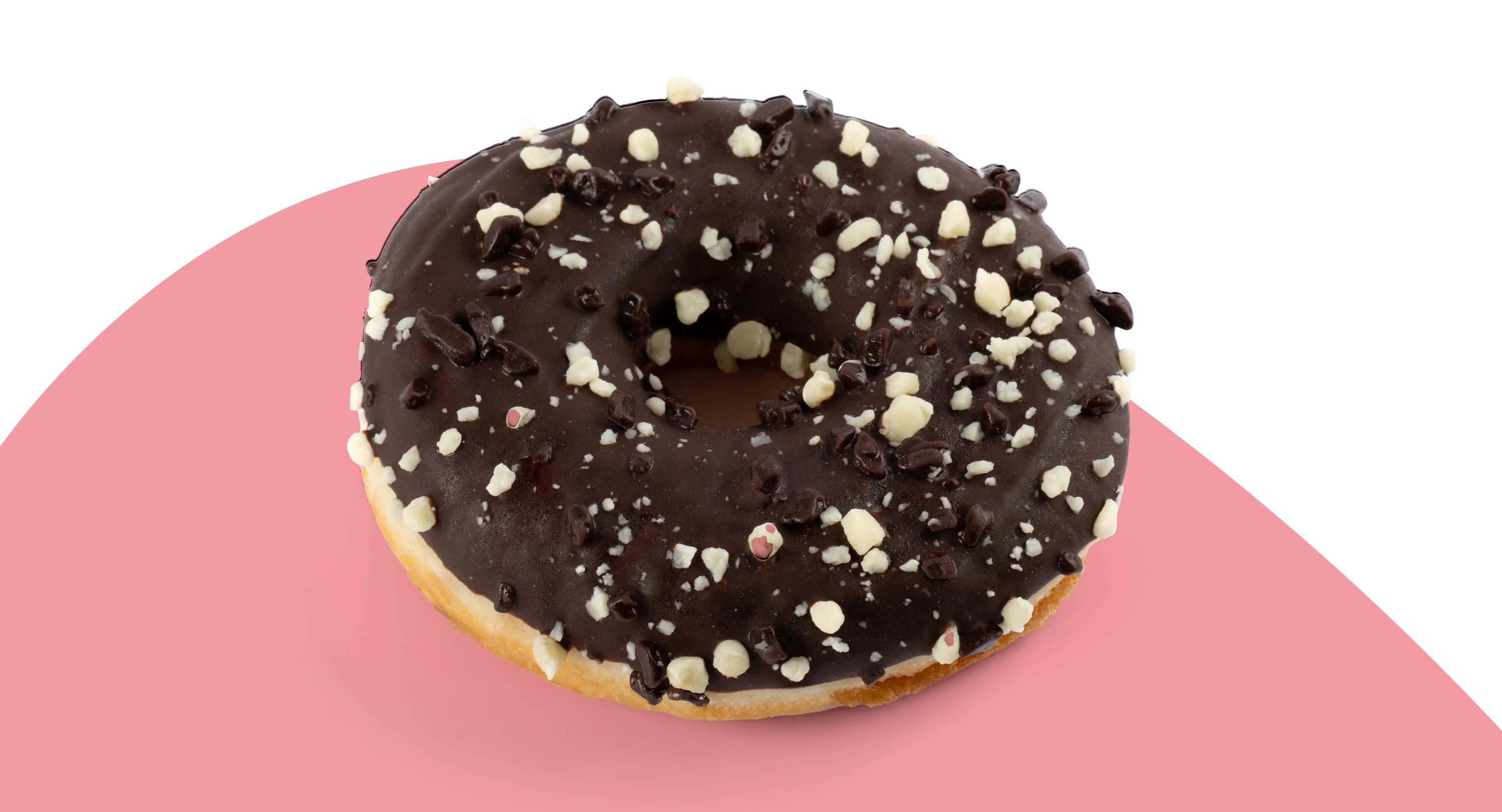 Gevulde donut met chocolade